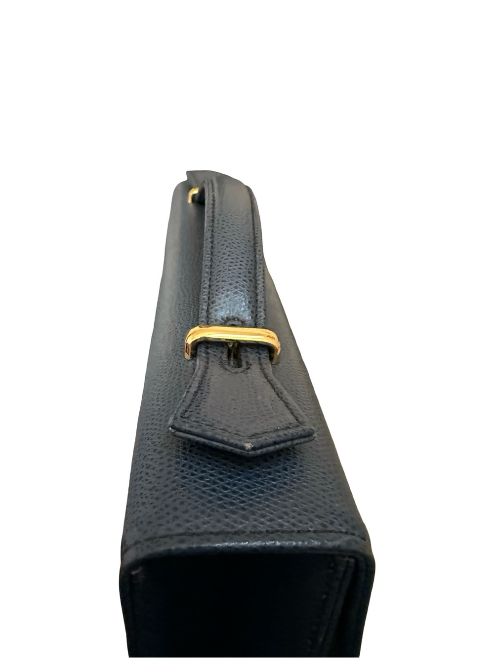 Vintage Yves Saint Laurent Navy Blue Leather Briefcase Top Handle Bag YSL - Picture 11 of 15